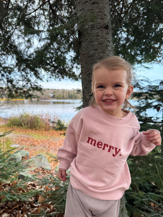 Kids Merry Crewneck pink